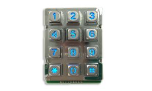 Bysellbad Metel garw gyda Blue Backlight JR-KP-03